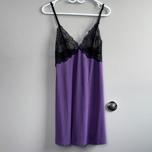 La Vie En Rose Black and Purple Chemise